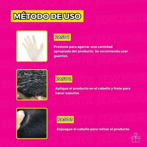 SHAMPOO CON TINTE VEGETAL - PAQUETE DE 10 SOBRES