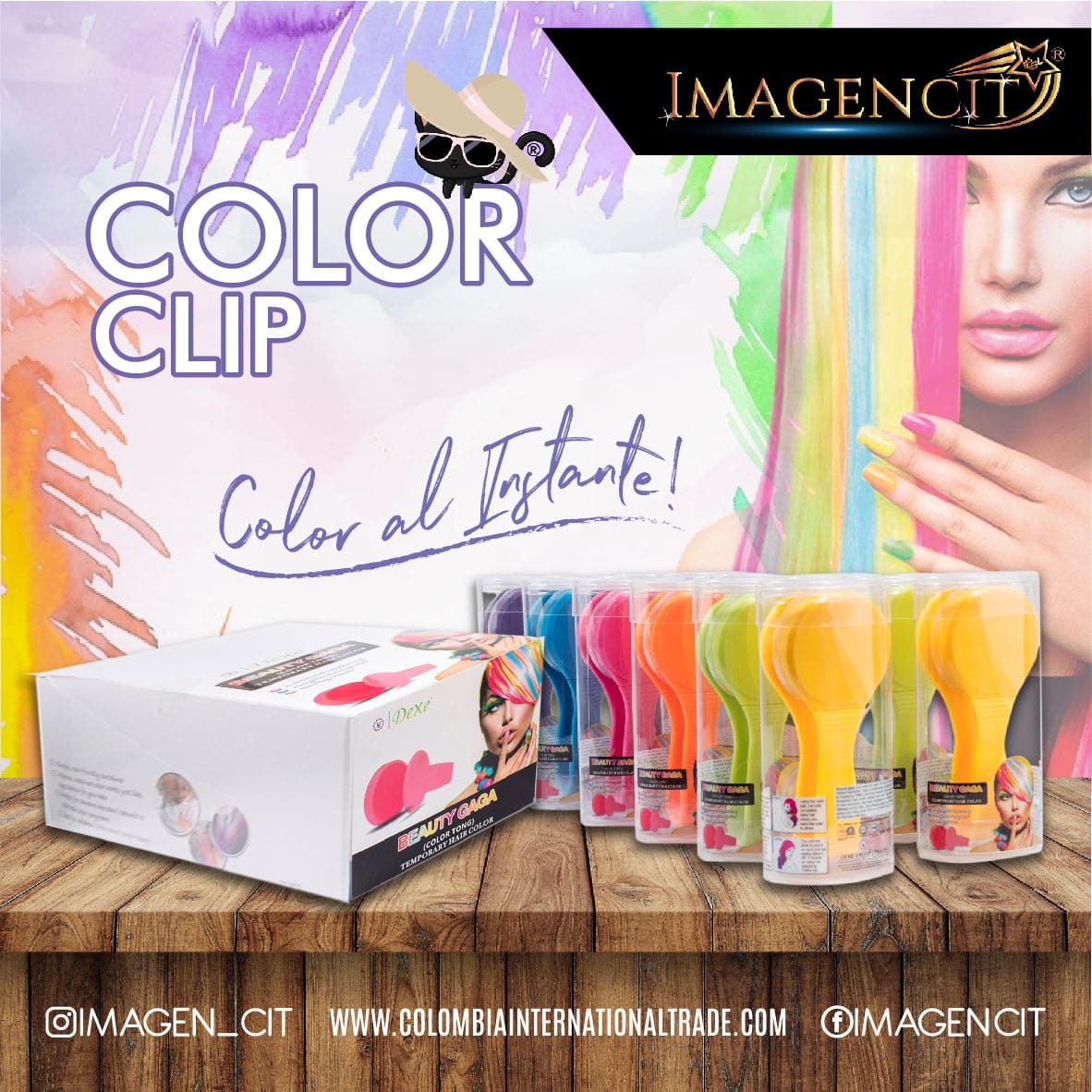 CLIPS Tinte Temporal - PAQUETE 12 COLORES