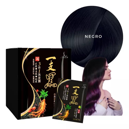 SHAMPOO CON TINTE VEGETAL - PAQUETE DE 10 SOBRES