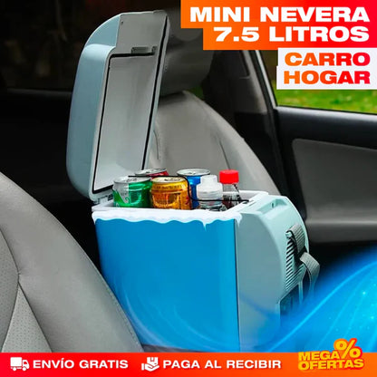 MINI REFRI 7.5LITROS PARA CARRO Y HOGAR