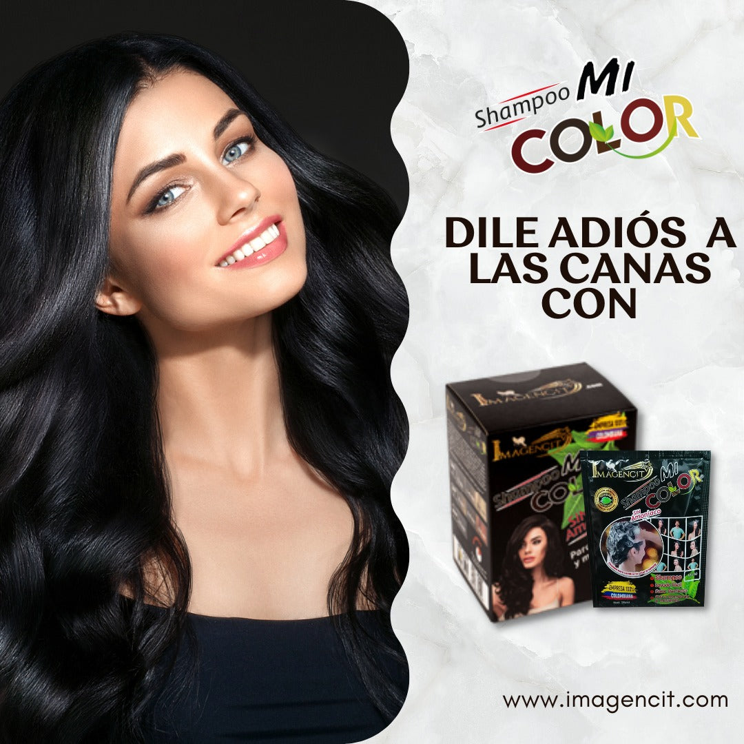 MiColor® SHAMPOO CON TINTE VEGETAL - PAQUETE DE 10 SOBRES