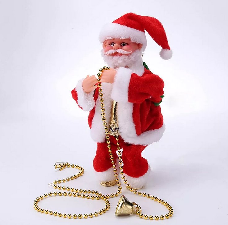 Santa Sube Y Baja Musical Decoracion  Navidad