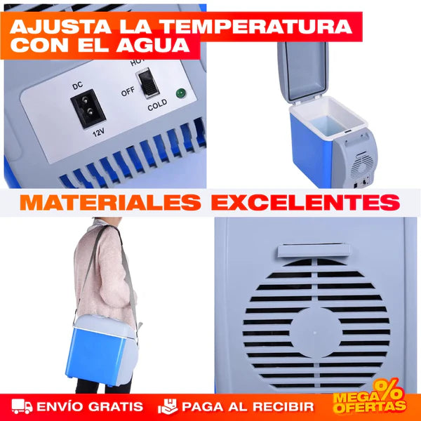 MINI REFRI 7.5LITROS PARA CARRO Y HOGAR