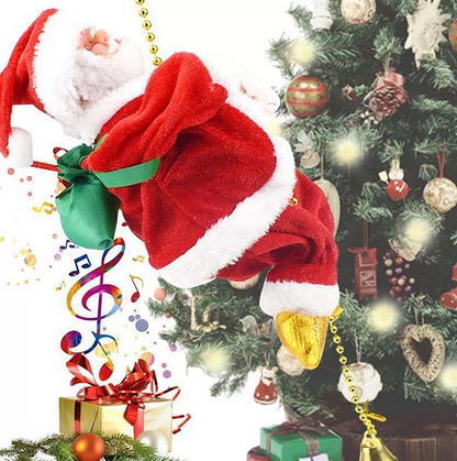 Santa Sube Y Baja Musical Decoracion  Navidad