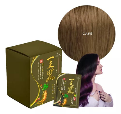 SHAMPOO CON TINTE VEGETAL - PAQUETE DE 10 SOBRES
