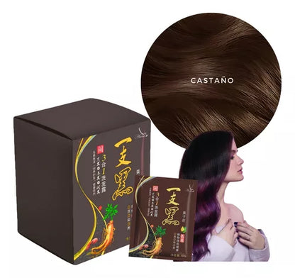 SHAMPOO CON TINTE VEGETAL - PAQUETE DE 10 SOBRES